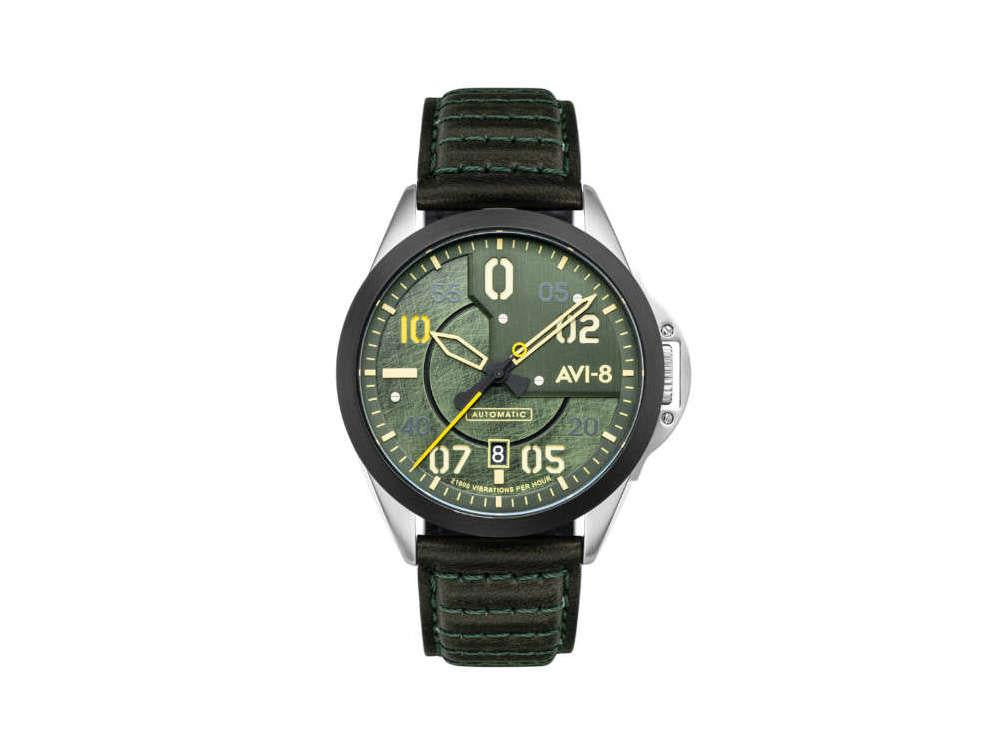 AVI-8 P-51 Mustang Hitchcock Greentree Automatik Uhr, Grün, 43 mm, AV-4086-03