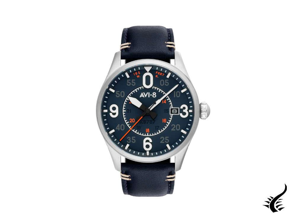 AVI-8 Spitfire Smith Birmingham Automatik Uhr, Blau, 42 mm, AV-4090-02