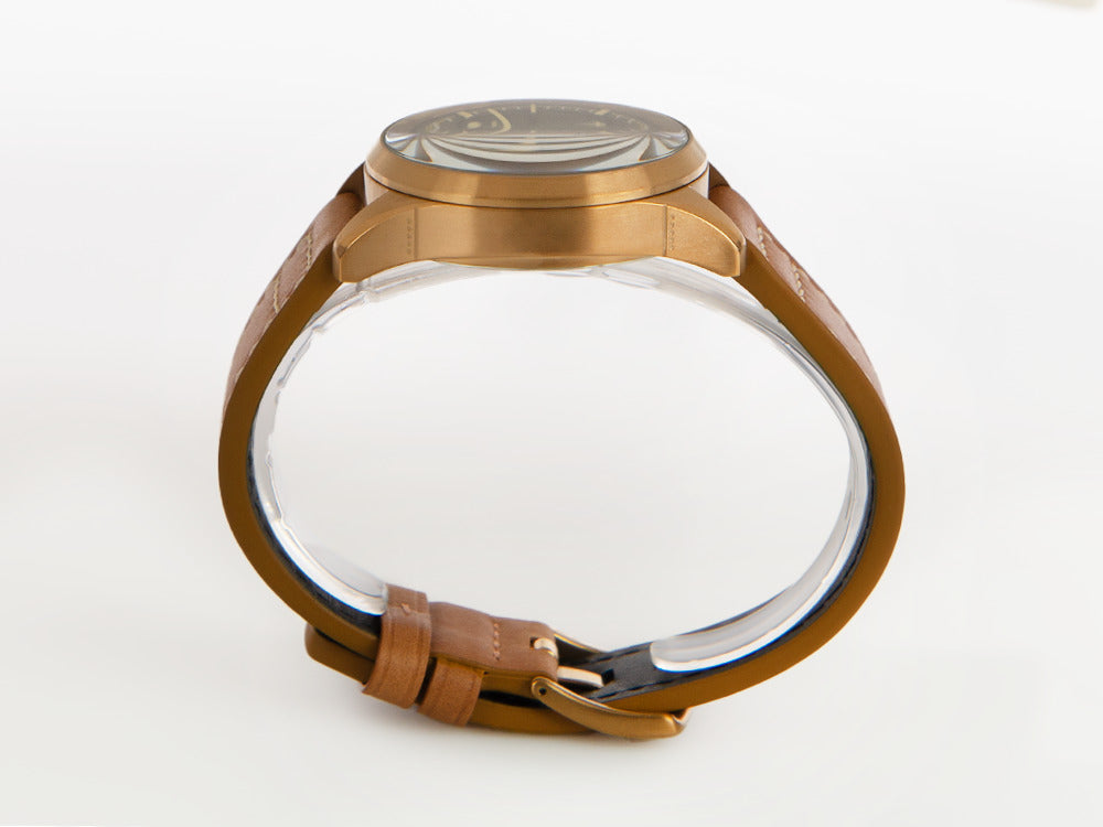 AVI-8 Spitfire Lock Chronograph Bronze Green Quartz Uhr, 42 mm, AV-4089-02