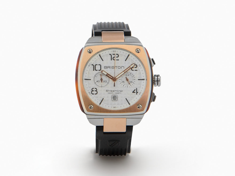 Briston Streamliner Urban Quartz Uhr, PVD, Weiss, 42 mm, 22142.RGS.T.2.RB