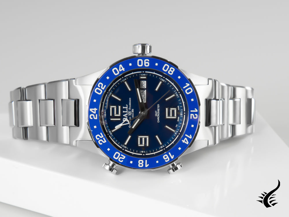 Ball Roadmaster Marine GMT Automatik Uhr, Blau, 40 mm, L.E., DG3030B-S6CJ-BE