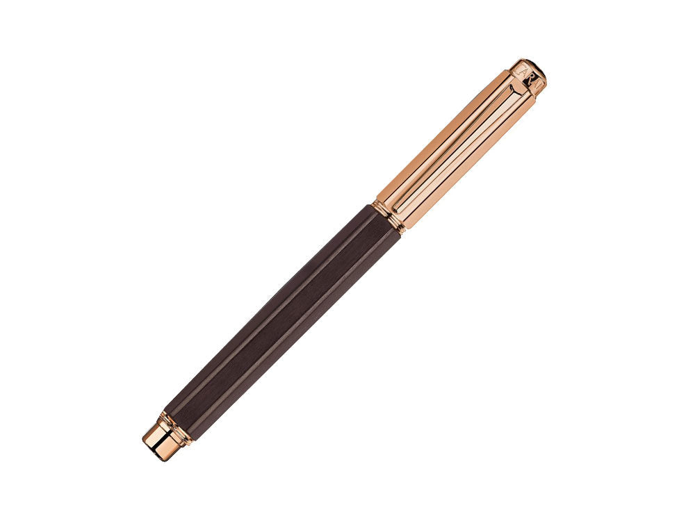 Caran d´Ache Varius Ebony Roller, Ebenholz, PVD Rosegold, Braun, 4470.142