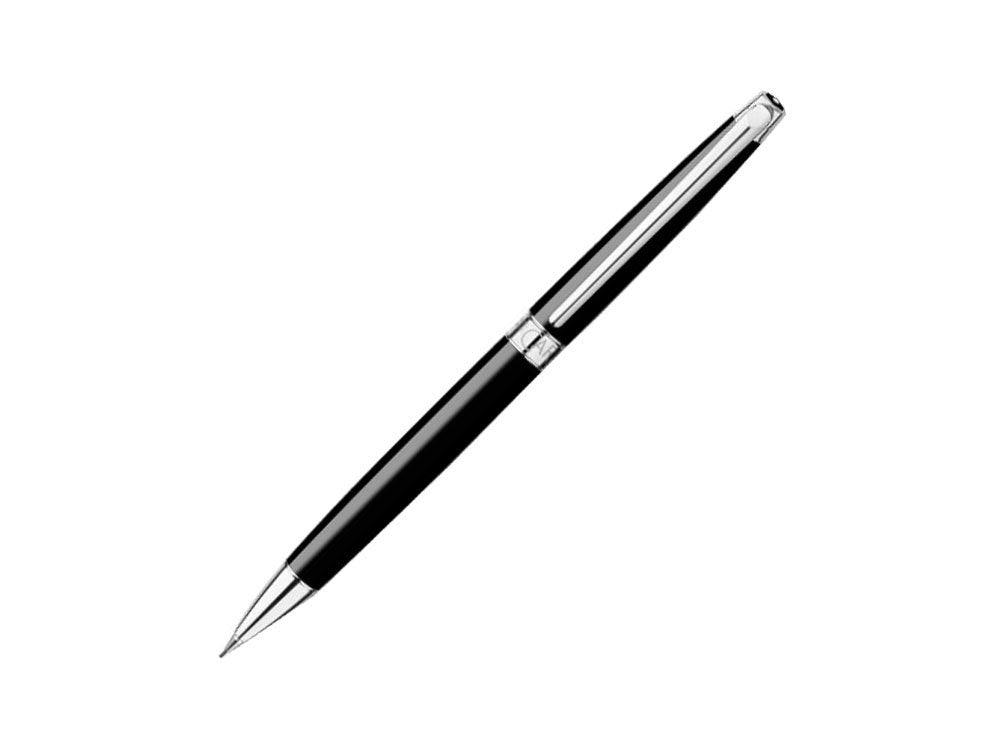 Caran d´Ache Léman Slim Black Ebony Minenbleistift, Schwarz, Rhodium, 4761.782
