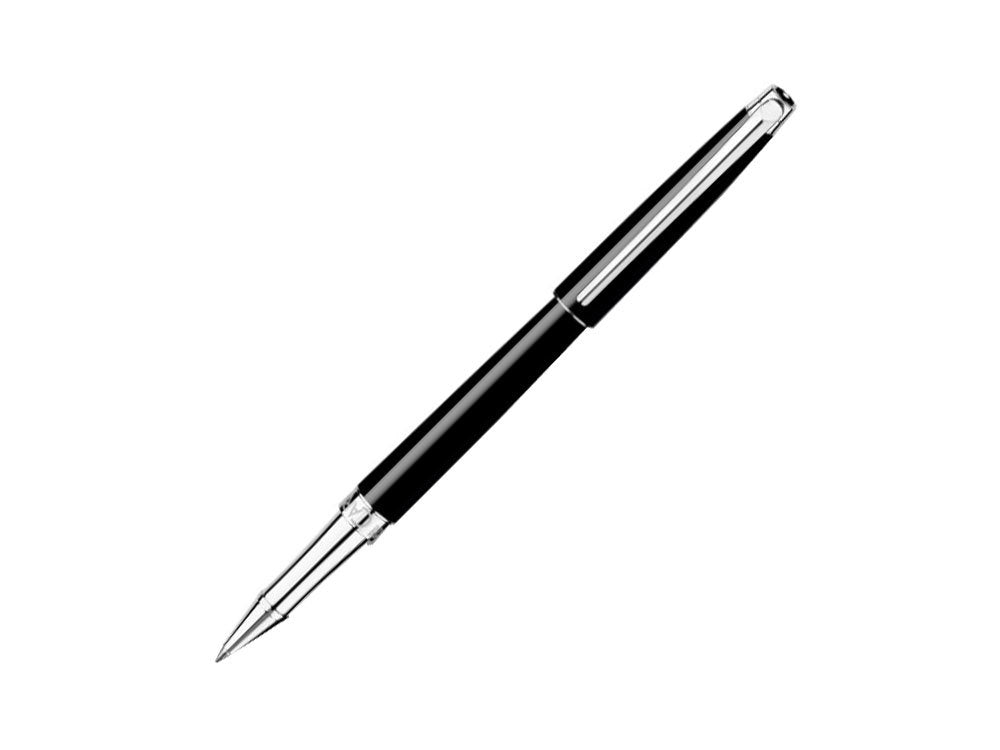 Caran d´Ache Léman Slim Black EbonyRoller, Lack, Rhodium, Schwarz, 4771.782