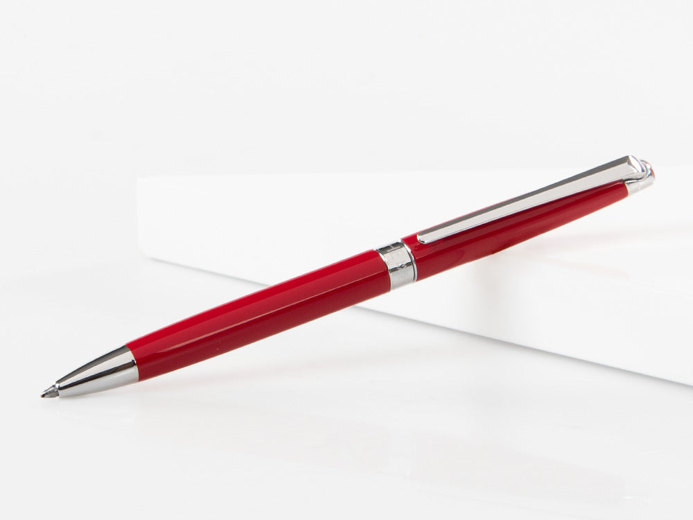 Caran d´Ache Léman Slim Scarlet Red Kugelschreiber, Lack, Rhodium, Rot, 4781.770