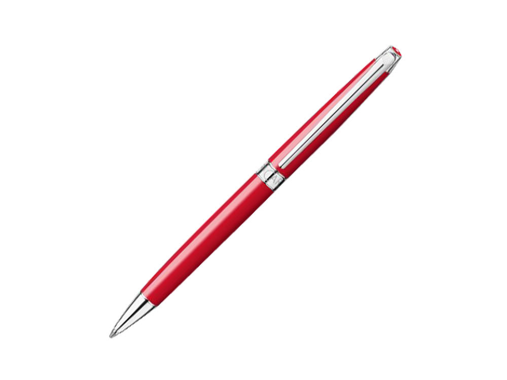 Caran d´Ache Léman Slim Scarlet Red Kugelschreiber, Lack, Rhodium, Rot, 4781.770