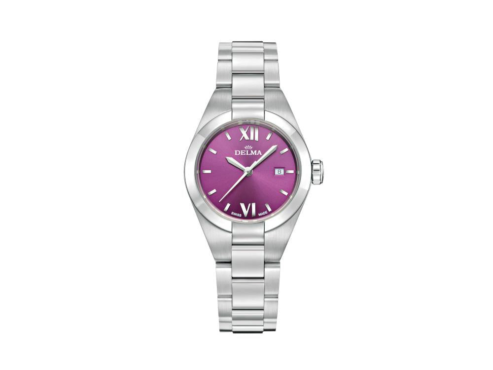 Delma Elegance Ladies Rimini Quartz Uhr, Violett, 31mm, 41701.625.1.176