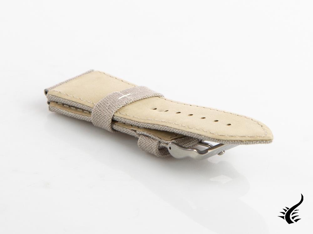 Glycine, Leinenuhrband, 24mm, Grau, CBIGGR-24