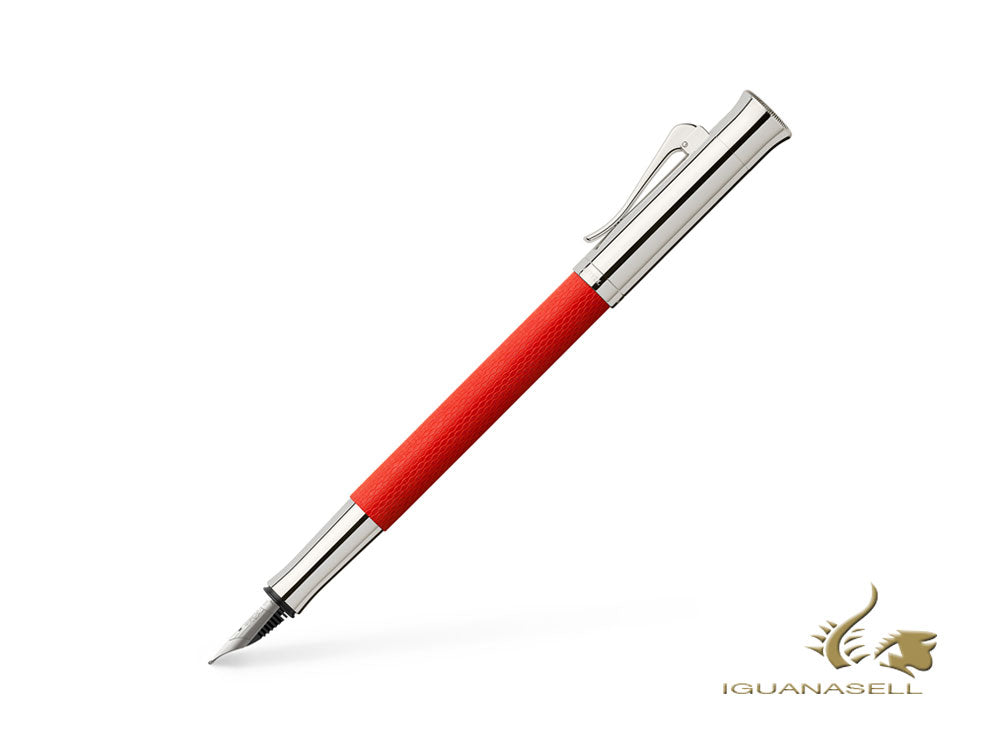 Graf von Faber-Castell Guilloche India Red Füllfederhalter, Edelharz