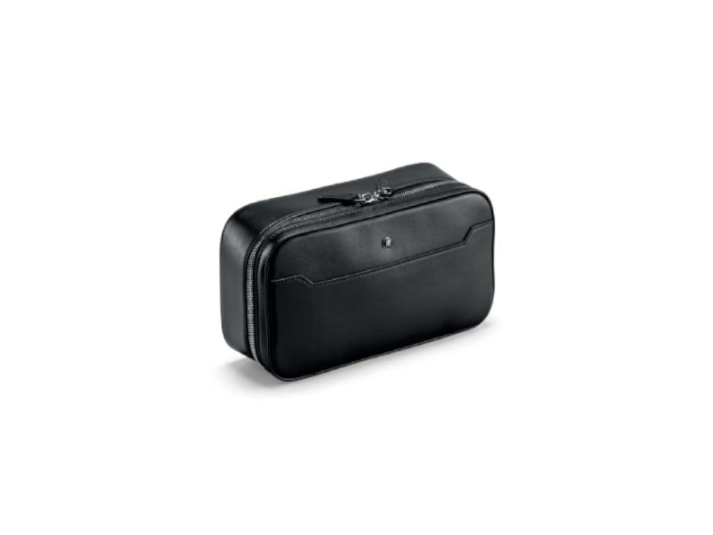 Montegrappa Signet Series Wash Bag, Leder, Schwarz, Der Reißverschluss, IC00BC00