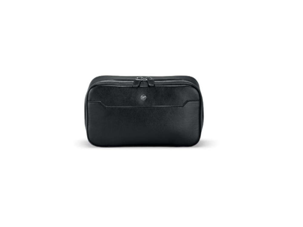 Montegrappa Signet Series Wash Bag, Leder, Schwarz, Der Reißverschluss, IC00BC00