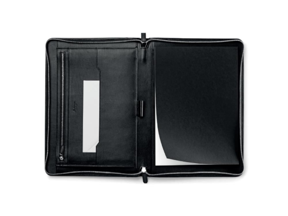 Montegrappa Signet Series Zip Padfolio,, Leder, Baumwolle, Schwarz, IC00HN02