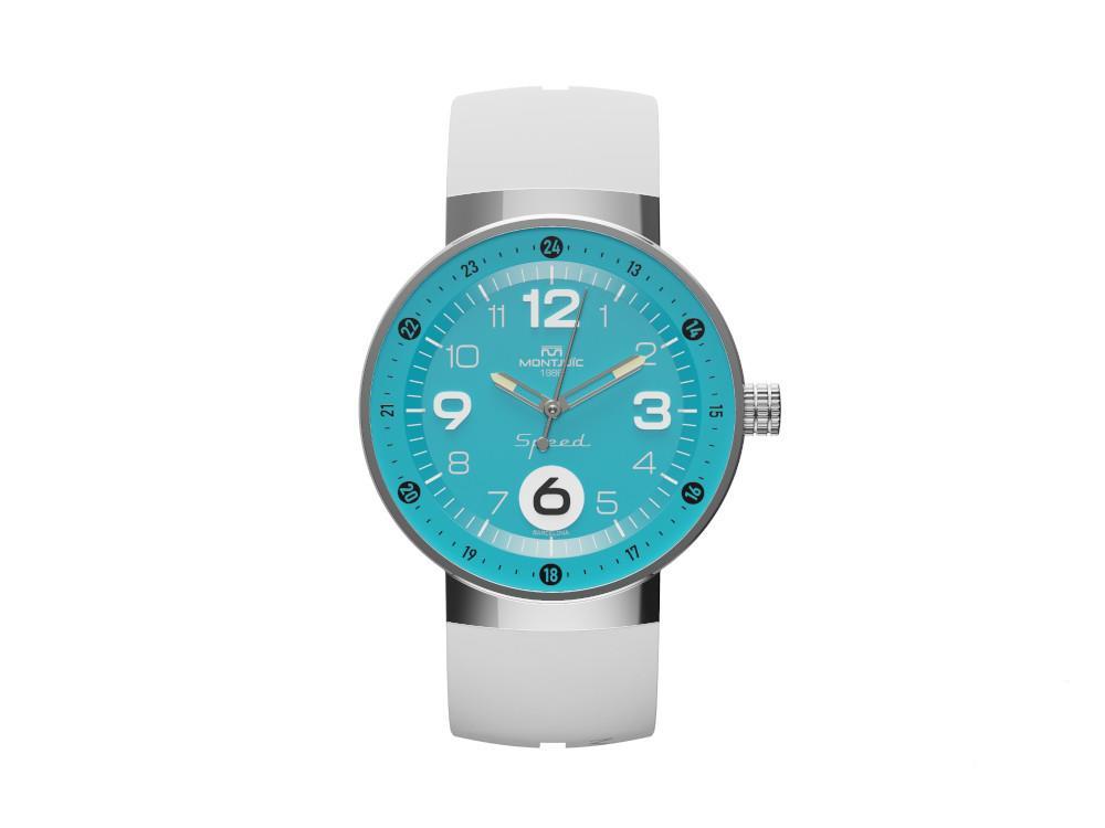 Montjuic Speed Elegance Lella Lombardi Quartz Uhr, Blau, 43 mm, MJ1.1813.P