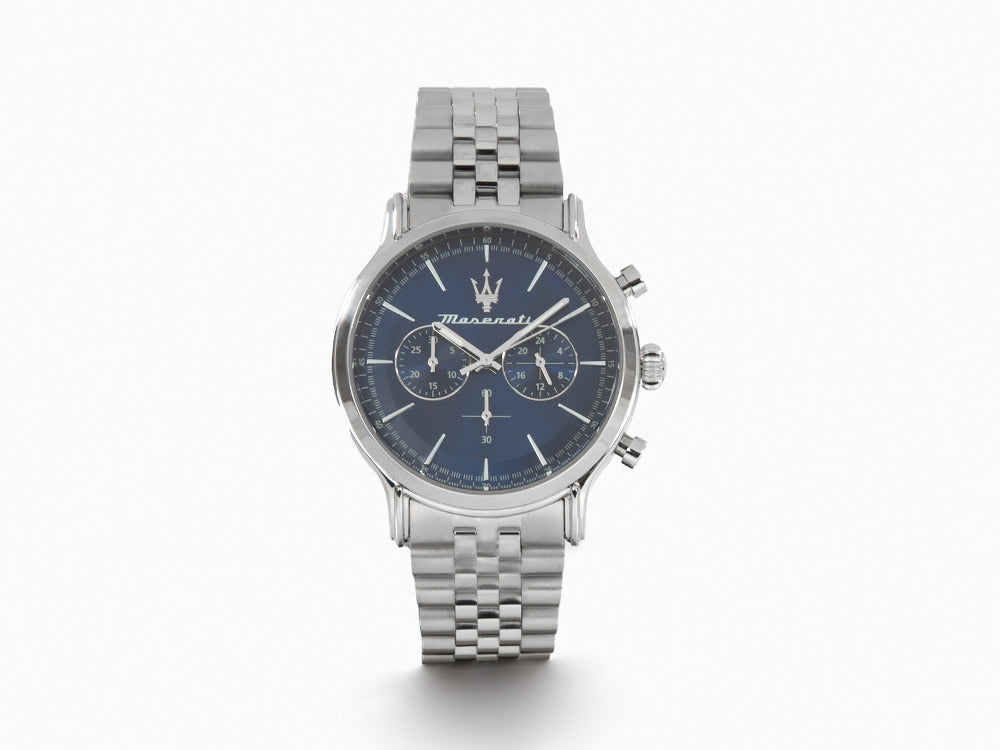 Maserati Epoca Quartz Uhr, Blau, 42 mm, Mineral Glas, R8873618024