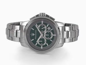 Maserati Successo Quartz Uhr, Grün, 44 mm, Mineral Glas R8873621017