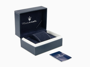 Maserati Sfida Quartz Uhr, PVD Gun Metal, Blau, 45 mm, Mineral Glas, R8873640001