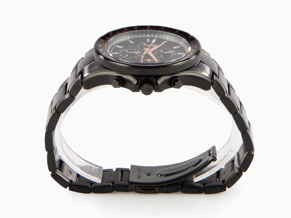 Maserati Sfida Quartz Uhr, PVD, Schwarz, 44 mm, Mineral Glas, R8873640011