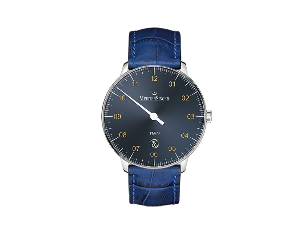 Meistersinger Neo Plus Automatik Uhr, ETA 2824-2, 40 mm, Blau, Tag, NE417G-SG04