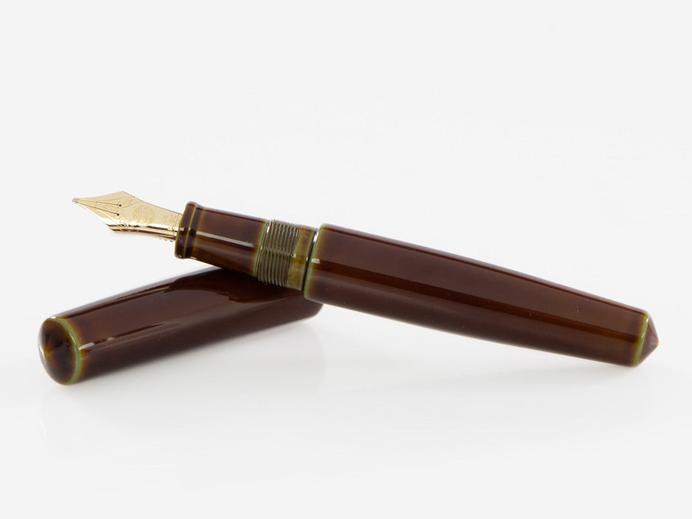 Nakaya Cigar Füllfederhalter Piccolo, Heki-Tamenuri, Ebonite, Music
