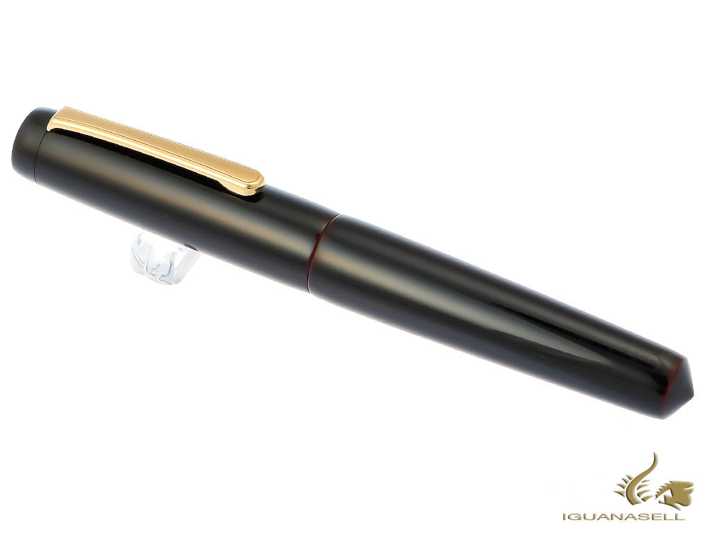 Nakaya Writer Füllfederhalter Kuro-Tamenuri, Piccolo, Gold, Ebonite
