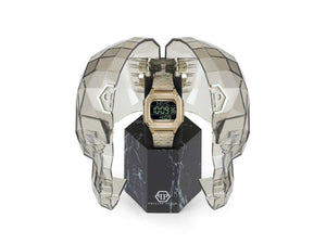 Philipp Plein Hyper Shock Quartz Uhr, PVD Gold, Schwarz, 44 mm, PWHAA1021