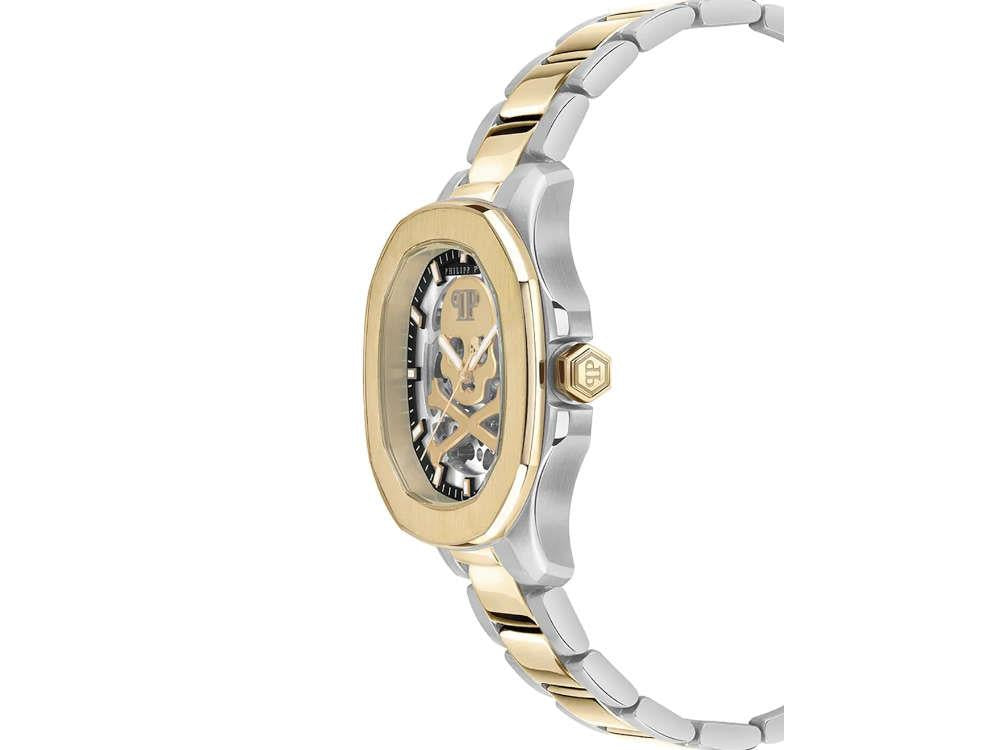 Philipp Plein 42 mm Automatik Uhr, PVD Gold, Grau, 42 mm, PWRAA0323