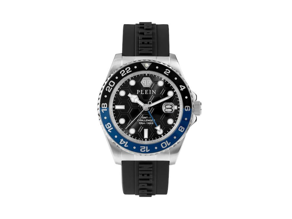 Philipp Plein GMT-I Challenger Quartz Uhr, Schwarz, 44 mm, PWYBA0123