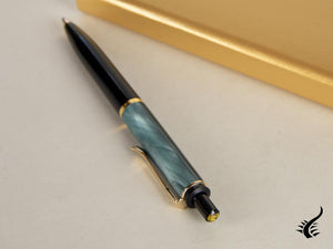 Pelikan K200 Kugelschreiber, Green Marble, Vergoldete Beschläge, 996694