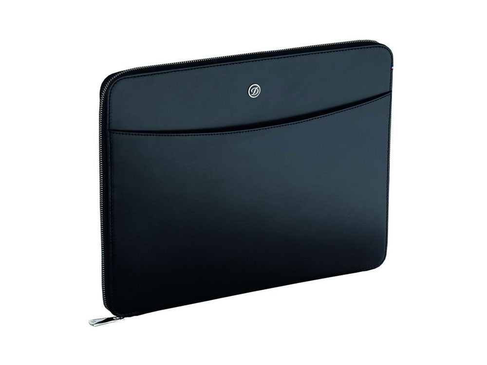 S.T. Dupont Line D Dokumententasche, Leder, Schwarz, Der Reißverschluss, 181006