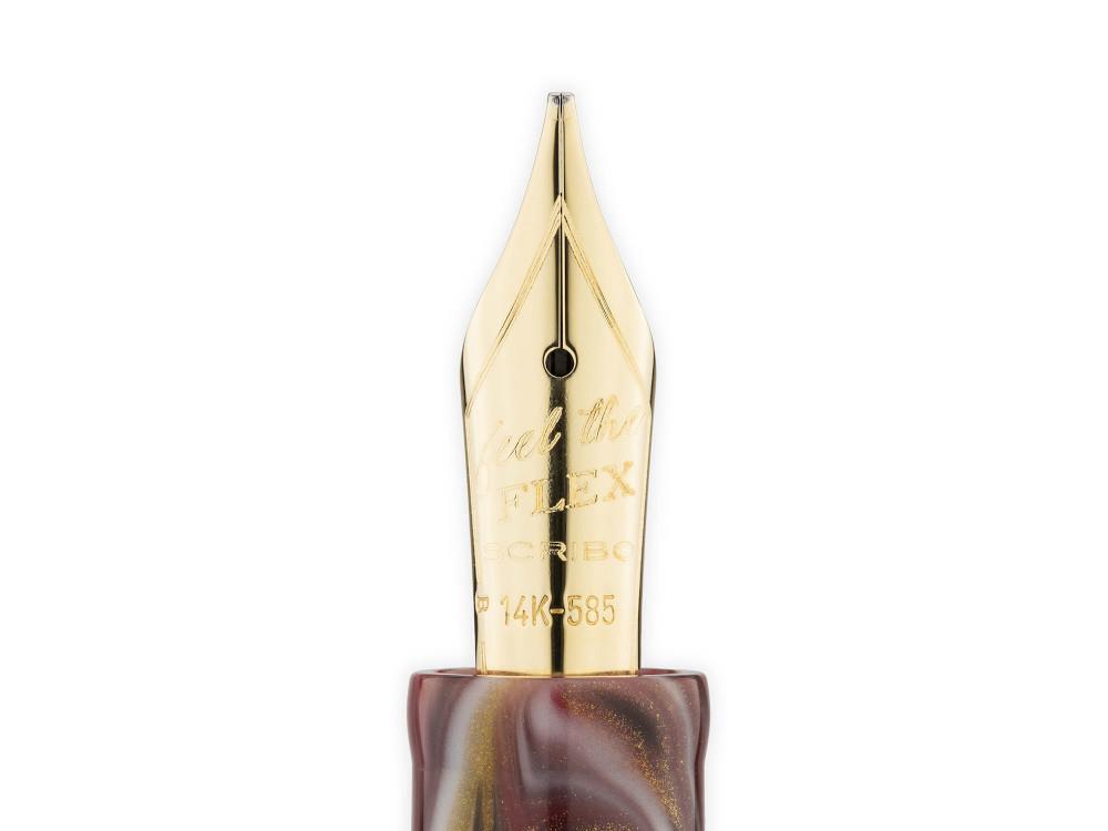 Scribo La Dotta Orefici Füllfeder, 14K, Limitierte Ed, DOTFP12YG1403