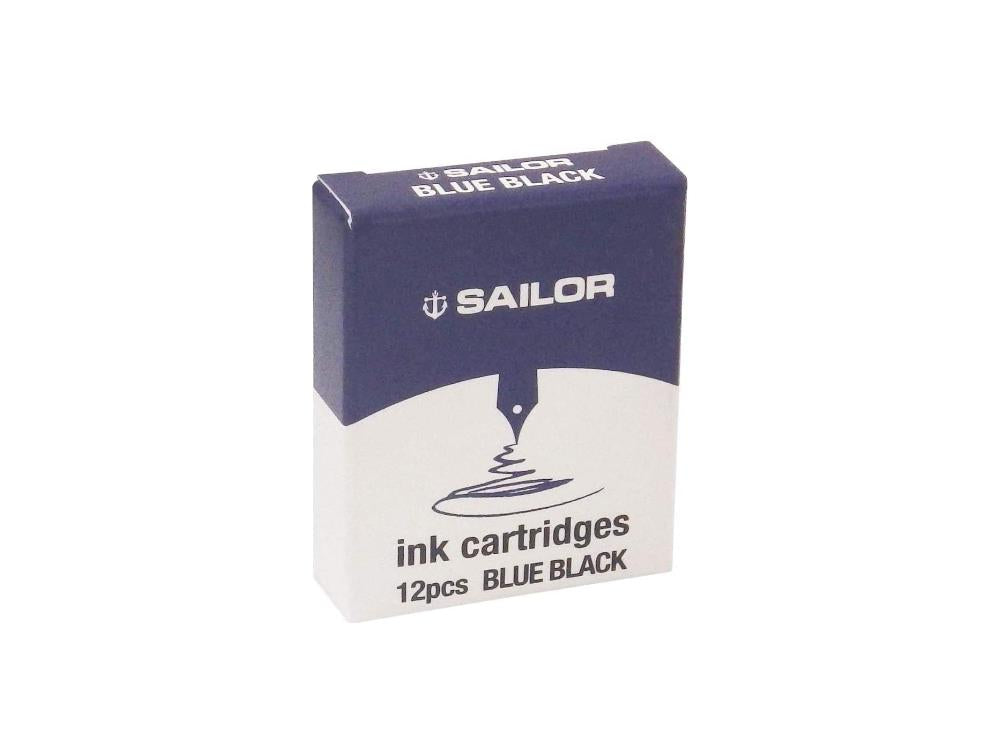 Sailor Jentle Tintenpatrone, Blau/Schwarz, 12 einheiten, 13-0404-144
