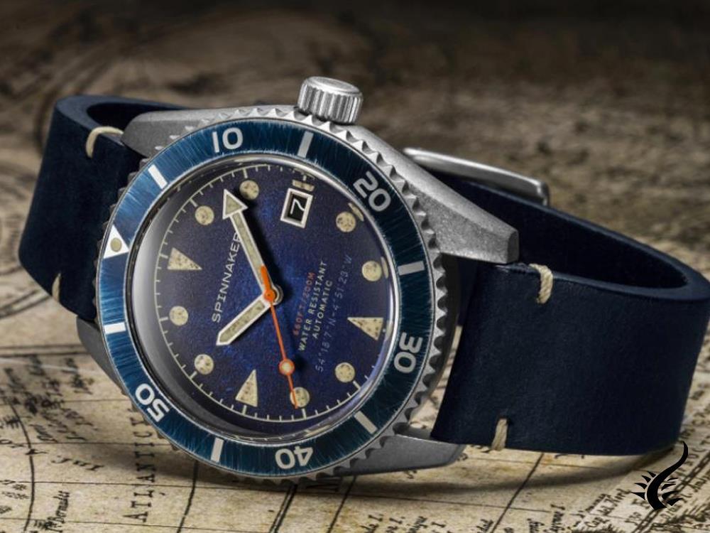 Spinnaker Wreck Automatik Uhr, Blau, 44 mm, 20 atm, SP-5089-02