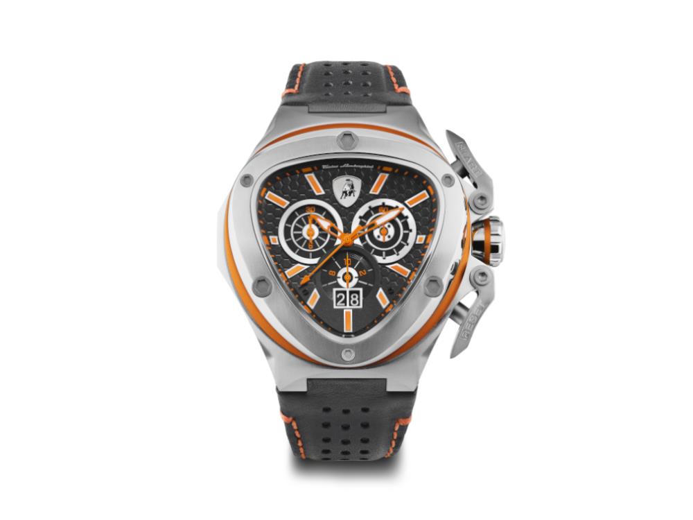 Tonino Lamborghini Spyder X Orange SS Quartz Uhr, 53 mm, Chronograph, T9XB-SS