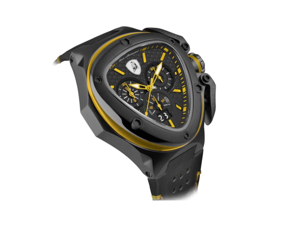 Tonino Lamborghini Spyder X Yellow Quartz Uhr, 53 mm, Chronograph, T9XE
