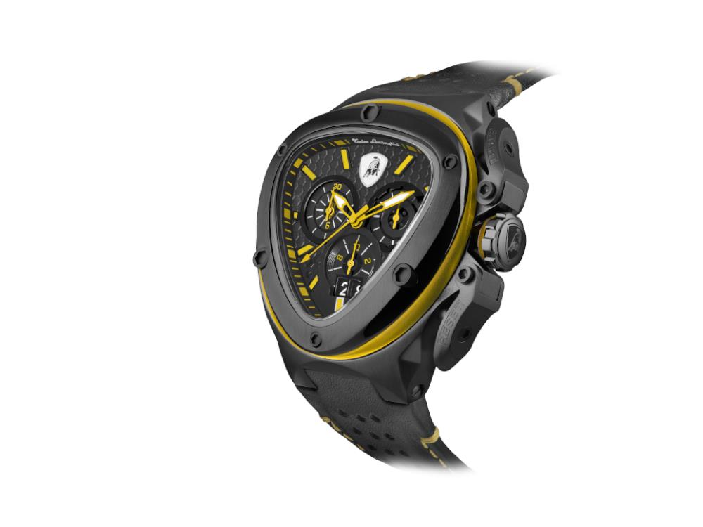 Tonino Lamborghini Spyder X Yellow Quartz Uhr, 53 mm, Chronograph, T9XE