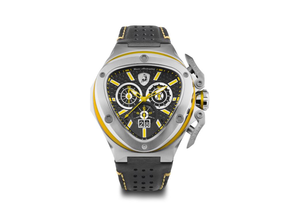 Tonino Lamborghini Spyder X Yellow SS Quartz Uhr, 53 mm, Chronograph, T9XE-SS