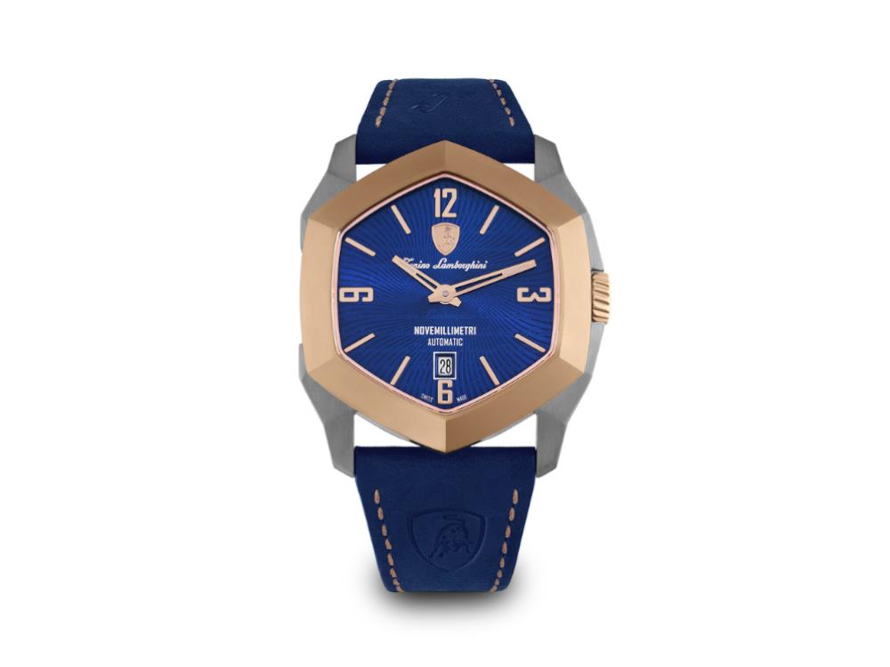 Tonino Lamborghini Novemillimetri Blau Automatik Uhr, Titan, 43 mm, TLF-T08-3
