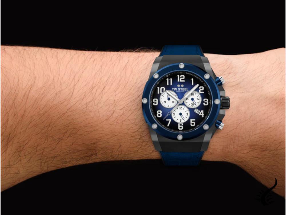 TW Steel Ace Genesis Quartz Uhr, Blau, 44 mm, Limitierte Edition, ACE134