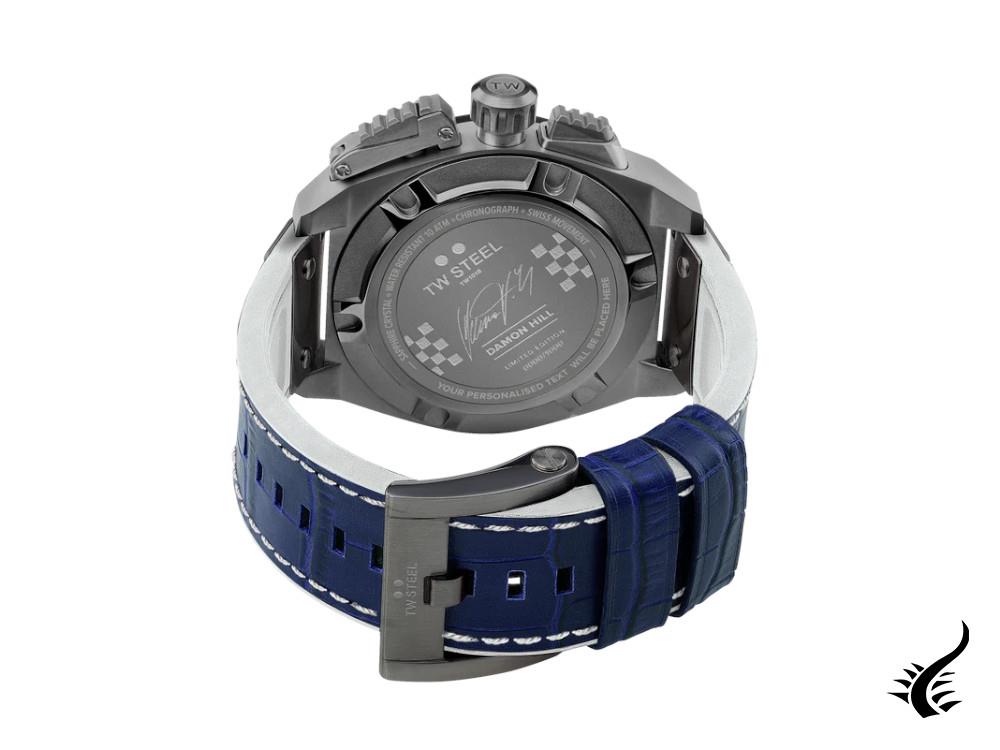 TW Steel Fast Lane Quartz Uhr, Weiss, 46 mm, Lederband, Lt. Edition, TW1018