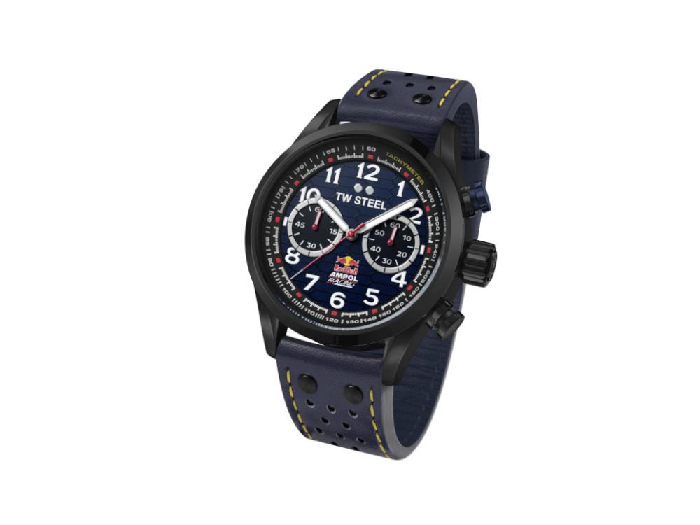 TW Steel Red Bull Ampol Racing Quartz Uhr, Blau, 48 mm, Lederband, 10 atm, VS94