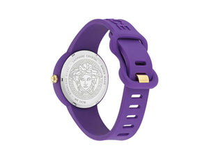 Versace Medusa Pop Quartz Uhr, Silikone, violett, 39 mm, Shapir-Glas, VE6G00823