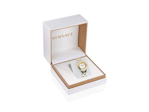 Versace Greca Flourish Quartz Uhr, PVD Gold, Silber, 35 mm, VE7F00423