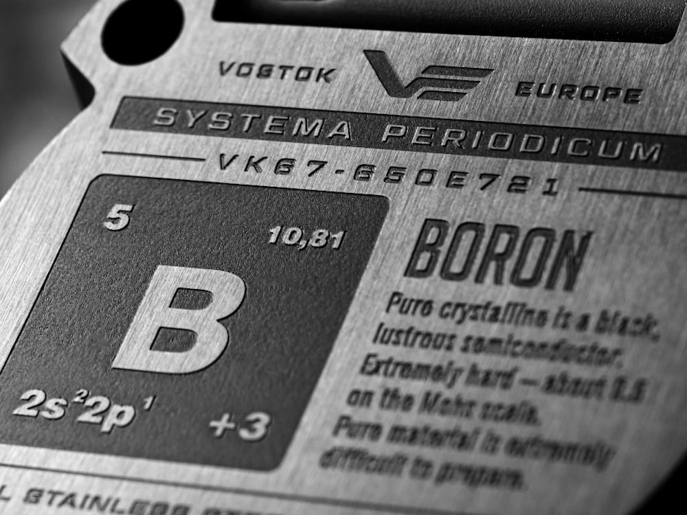 Vostok Europe Systema Periodicum Bor Quartz Uhr, PVD, LE, VK67-650E721-L-BR