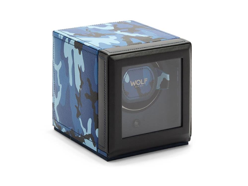 WOLF Elements Water Uhrenbeweger, 1 Uhr, Blau, Vegane Leder, 665171