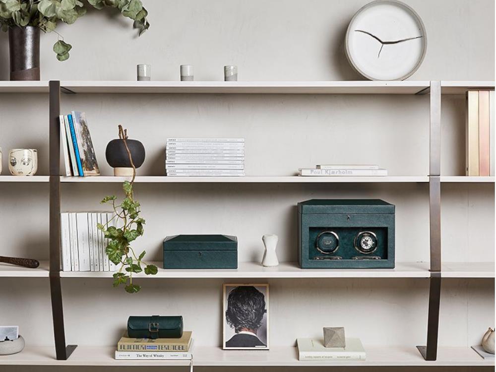 WOLF British Racing Uhrenbeweger 2 Uhren, Grün, 792241