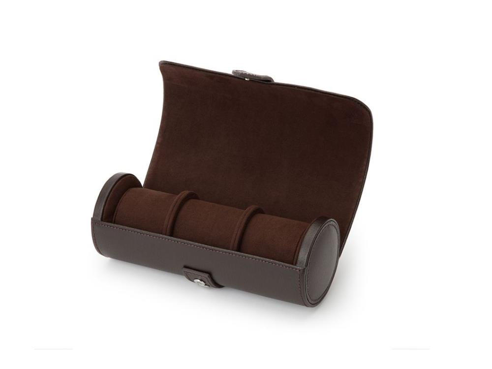 WOLF Blake Uhrenrolle, 3 Uhren, Braun, Leder, 305006