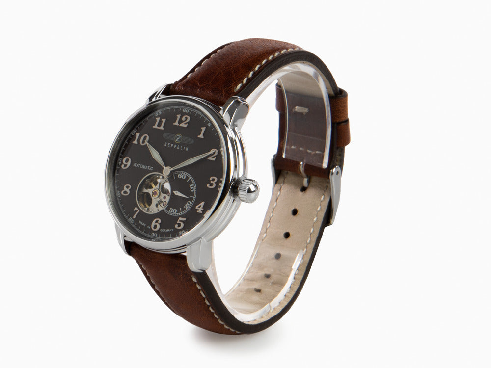 Zeppelin LZ 127 Graf Zeppelin Automatik Uhr, Braun, 40 mm, 7666-4