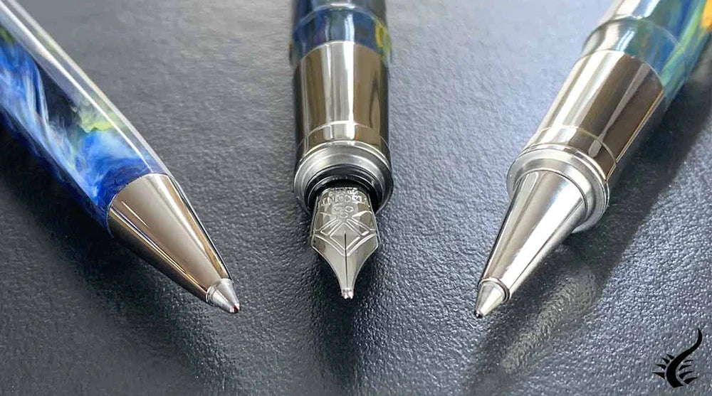 Was ist der Unterschied zwischen Füllfederhalter, Tintenroller und Kugelschreiber?