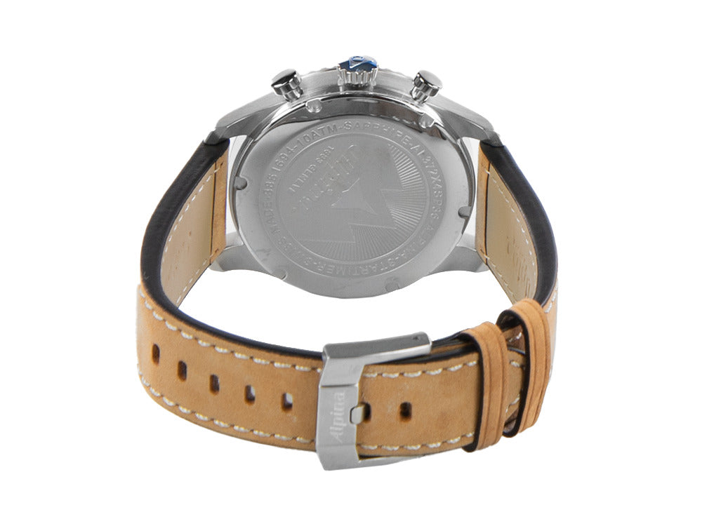 Alpina Startimer Pilot Quartz Uhr, 41 mm, Blau, Tag, AL-372NW4S26