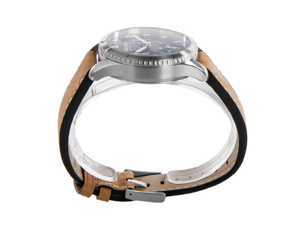 Alpina Startimer Pilot Quartz Uhr, 41 mm, Blau, Tag, AL-372NW4S26